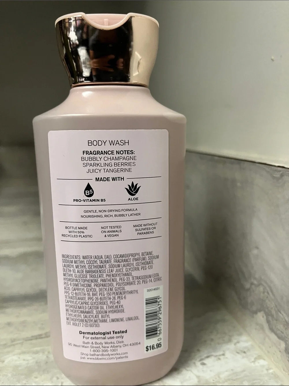 Bath & Body Works Champagne Toast Body Wash - Pink & Gold